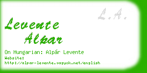levente alpar business card